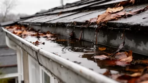 spadek rynny dachowej