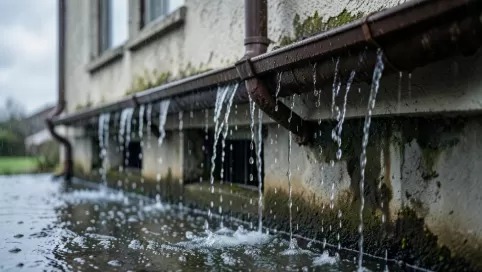 wymiana rynien i rur spustowych